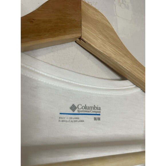 Columbia Women's Small White Graphic Vneck Tshirt - Picture 3 of 6